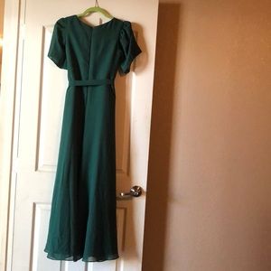 Junior size 12 emerald green bridesmaids dress, worn once